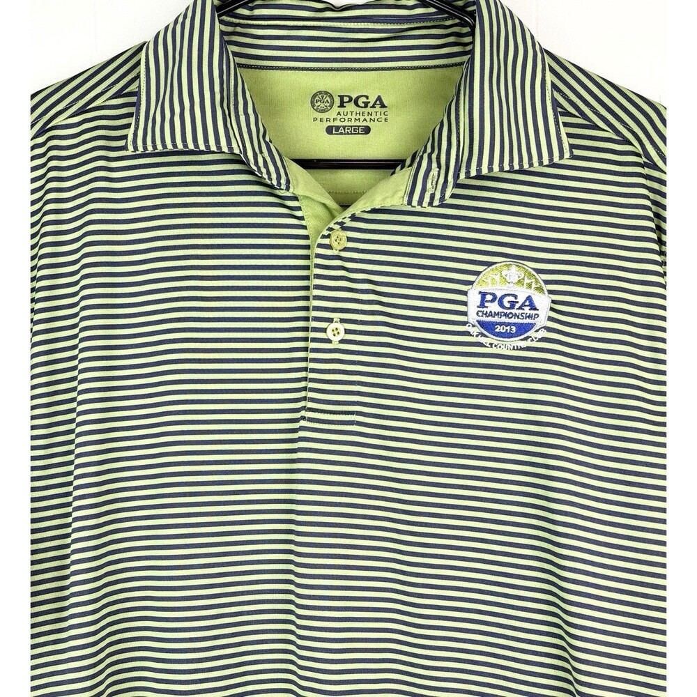 PGA Tour Championship Golf Embroidered Performance Polo Shirt Oak Hill, Sz Large